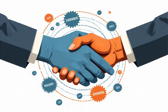 Abstract illustration representing partnership and mutual benefits