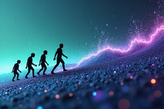 Abstract illustration representing growth and technological evolution